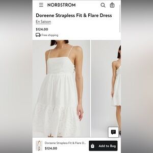 Nordstrom En Saison White Mini Dress